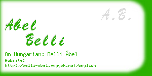 abel belli business card
